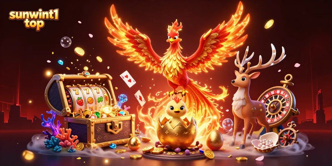 Experience the thrill of winning at sunwint1 top with captivating casino characters and sparkling jackpot elements.